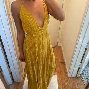 Long yellow summer dress